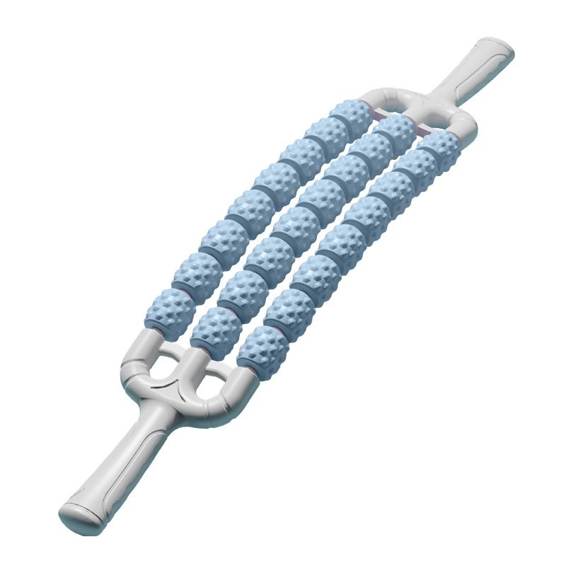 Wolf Tooth Four Rows Fully Adjustable Back Massage Stick Yoga Muscle Relaxation Roller_voghion.com