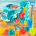 Nuovo set di giocattoli da spiaggia per bambini, gioco con sabbia, secchio, pala, clessidra e terreno da scavare all'ingrosso_voghion.com