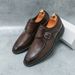 Unbeatable Quality Large Size Men's 2024 Spring And Autumn New Low Top Horse Collar Buckle Le Fu English Foot Stomping Leather Shoes_voghion.com