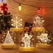 3D LED Christmas Night Light Decorations - Santa, Snowman, Reindeer, Tree, Bell, Snowflake & House Shapes For Holiday Home Decor_voghion.com