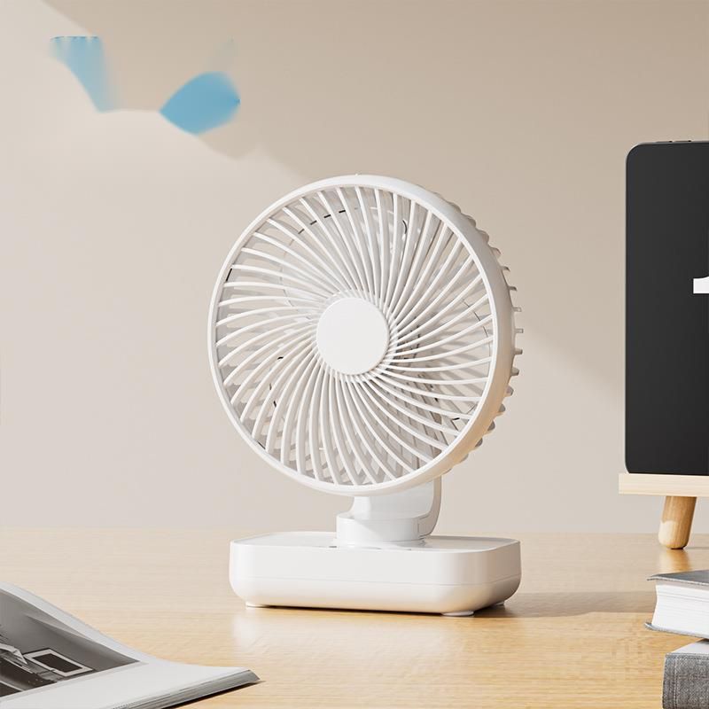 Desktop Oscillating Small Student Dormitory Table Quiet USB Rechargeable Portable Mini Fan_voghion.com