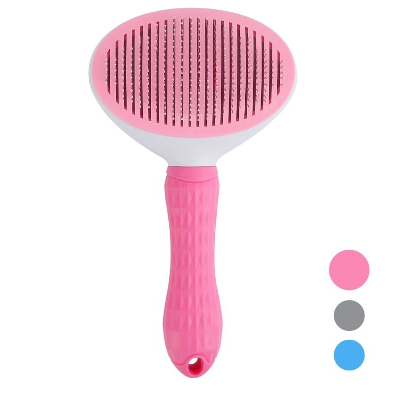Self-cleaning Pet Hair Remove Comb Cat Slicker Brush Pet Hair Removal Comb For Cats Grooming Brushes Dog Combs Cat Accessories_voghion.com