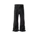 Herren-Damen-Laser-Textur-Hose mit weitem Bein für Herren und Damen, High-Street-Style-Bootcut-Jeans in mehreren Größen_voghion.com