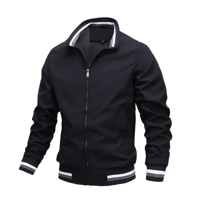 ​​Leichte, wasserdichte Herrenjacke für Frühling und Herbst – Winddichter, strapazierfähiger und stylischer Freizeitmantel mit Reißverschluss (Schwarz, Grün, Marineblau, Weiß, Gelb)​​_voghion.com