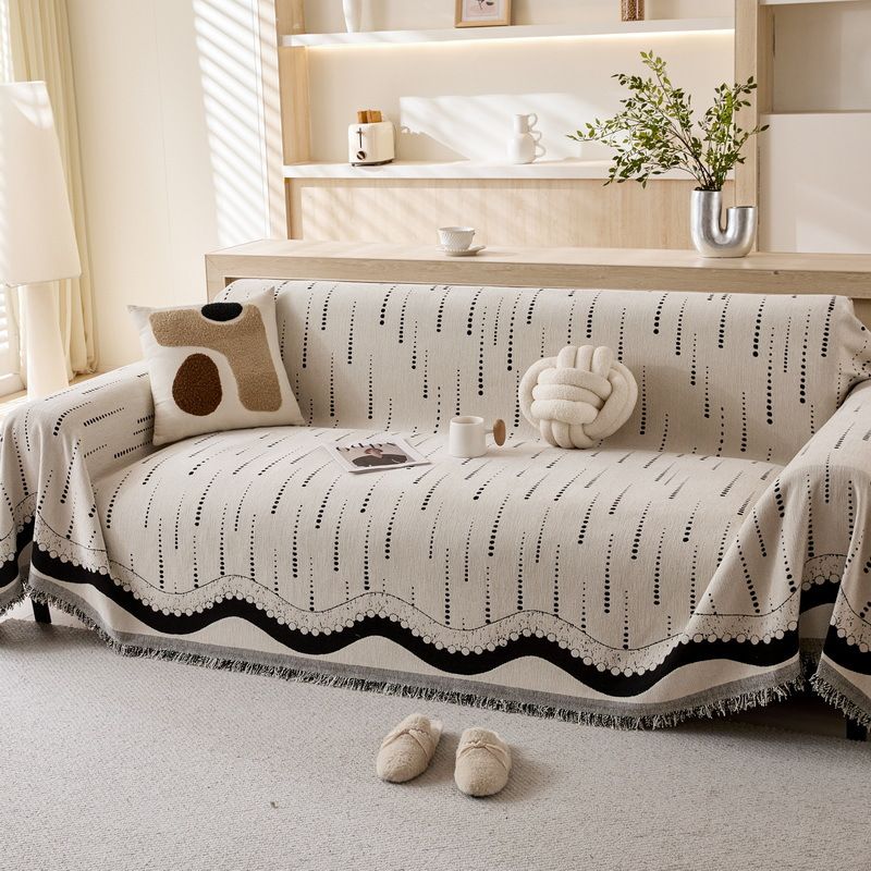 Housse de canapé en chenille de luxe – Housse extensible haut de gamme pour canapé 3 places, design minimaliste moderne, couleur unie, protection toutes saisons_voghion.com