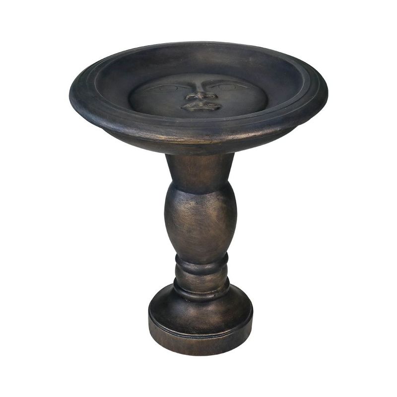 22-Inch Glass Fiber Reinforced Concrete Bird Bath_voghion.com