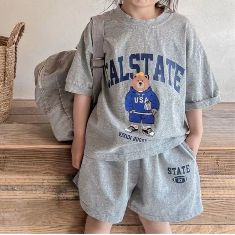 Baby Clothing Baby summer suit Boys and girls short-sleeved shorts two-piece children's tracksuit_voghion.com