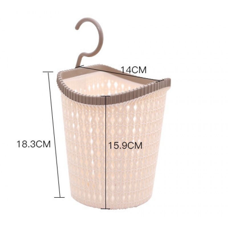 Bathroom Plastic Hanging Shower Dormitory Side Storage Wall-Mounted Small Organizer Hook Basket_voghion.com