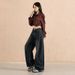 Y2k 2000er-Jahre-Kleidung, Retro-Jeans mit gebogenem weitem Bein für Damen, neue hoch taillierte Hose mit geradem Bein zum Anheben der Gesäßjeans_voghion.com