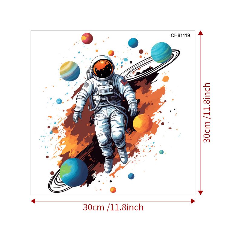 Ofer astronaut PVC toilet frosted 50 sets of electrostatic wall stickers_voghion.com