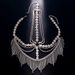 Sparkly Crystal Headwear Tassel Rhinestones Head Chain for Belly Dance Masquerade Sparkly Mask Chain Luxury Hair Jewelry_voghion.com