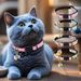 Pet Bell Flower Colorful Plaid Jacquard Puppy Neck Woven Cat Collar_voghion.com