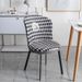 Housses de chaises extensibles à carreaux modernes – Housses en polyester antidérapantes, taille universelle pour chaises de salle à manger rondes (lot de 2/4)_voghion.com