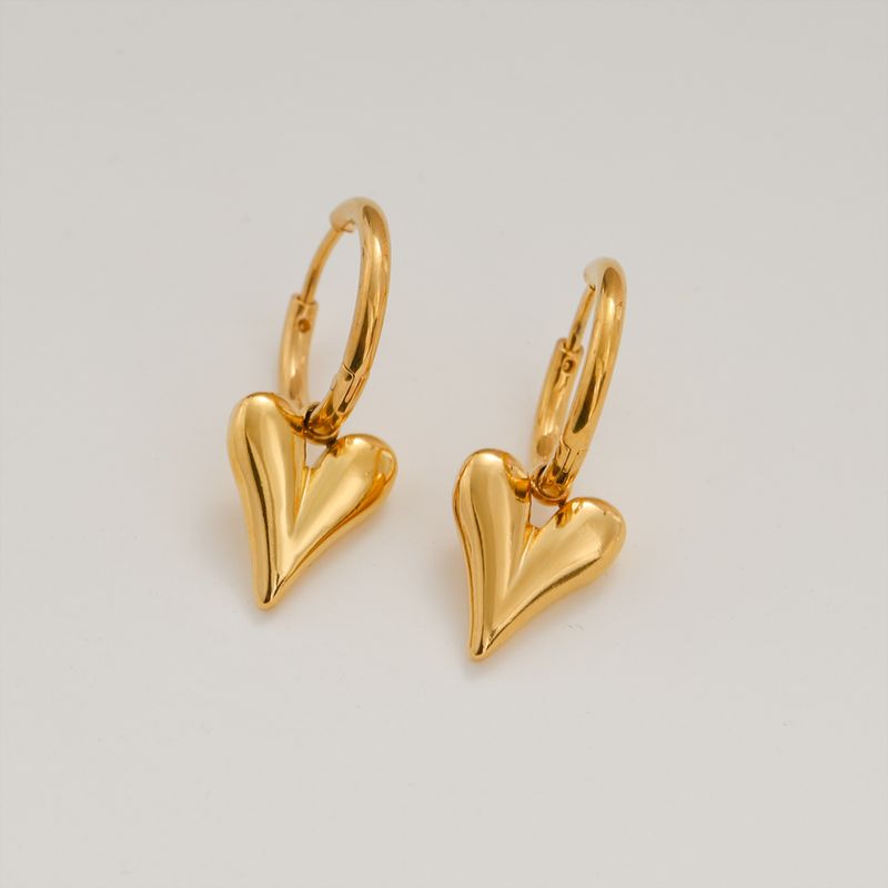 Set di gioielli all'ingrosso in acciaio inossidabile 304 a forma di cuore, stile hip-hop_voghion.com