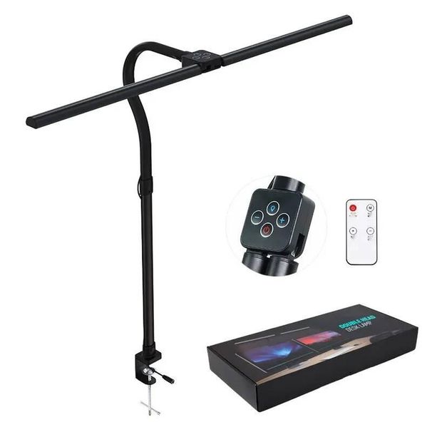 Double Head LED Clip Remote Control Desk Architect Table Lamp For Home Office Lighting Color Modes And 5 Dimmable_voghion.com