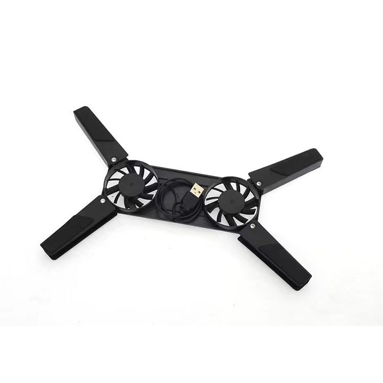 Portable notebook mini usb interface folding dual fan radiator Xiaoqiang cooling base frame silent cooling_voghion.com