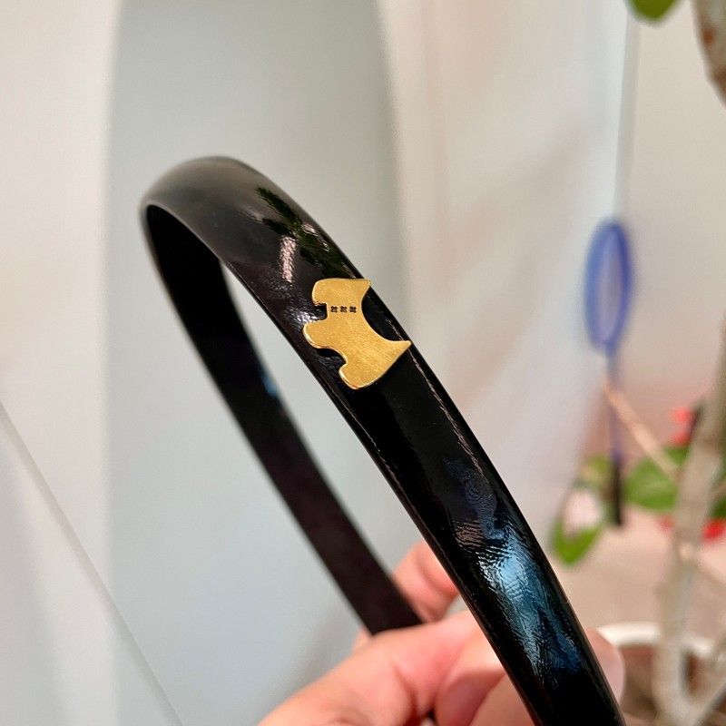 Zhao Lusi Same Style Gouden Puppy Koreaanse Lakleer Zwarte Haarband Vrouwen Hoge Kroon Hoofdband Clip Haaraccessoire_voghion.com