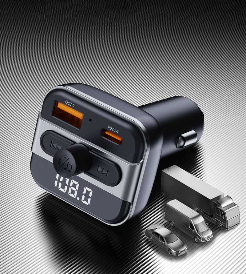 New MP3 Player FM Transmitter With Bluetooth Car Charger_voghion.com