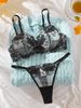 Damkläder blomma mesh broderi samlat perspektiv sexig string string sexig kostym_voghion.com