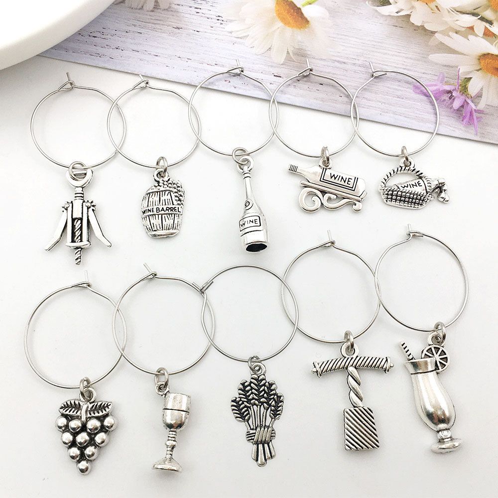 Yhdeksän muotoinen minimalistinen korvaklipsi, korvakorut, punaviinisetti, käsintehty luova DIY-pyöreä korvakorumateriaalipussi_voghion.com