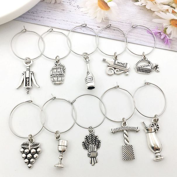 Yhdeksän muotoinen minimalistinen korvaklipsi, korvakorut, punaviinisetti, käsintehty luova DIY-pyöreä korvakorumateriaalipussi_voghion.com