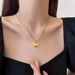 【Acciaio al titanio a corpo intero】 Collana in vero oro con fornace eolica minimalista personalizzata Fuzi Yuanbao da donna, maglia INS rossa_voghion.com