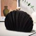 New Shell Pleated Clutch Versatile Dress Evening Fashionable Cheongsam Banquet Bag_voghion.com