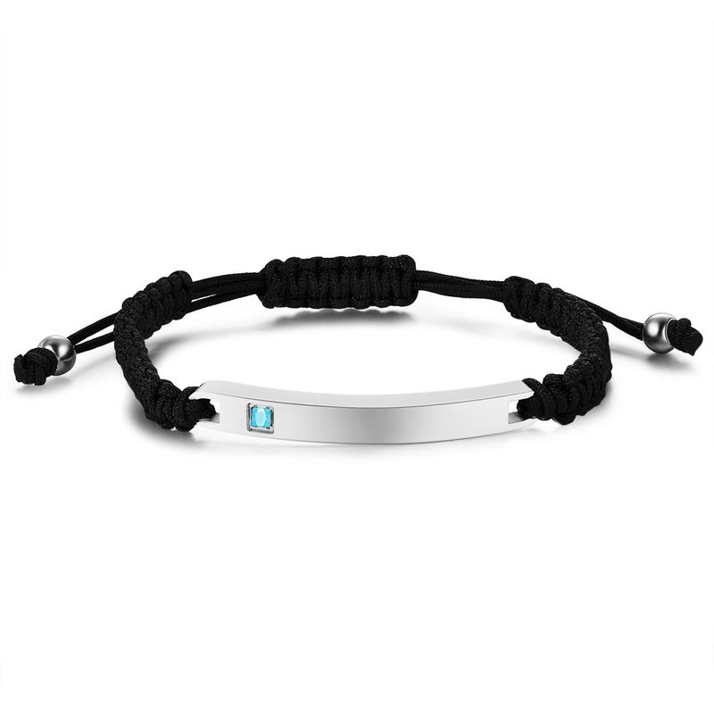 Bracciale intrecciato minimalista HerKingHerQueen da 7 mm con diamanti_voghion.com