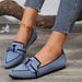 2024 Plus Size Atmungsaktive flache Schuhe für Damen Slip-On Bowknot Flacher Mund Faule Arbeitsschuhe_voghion.com