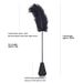 LuvBox Ostrich Feather Wand Foreplay Teasing Satin Strap Blindfold Light Blocking Eye Mask Dual-use Flirting Toy_voghion.com