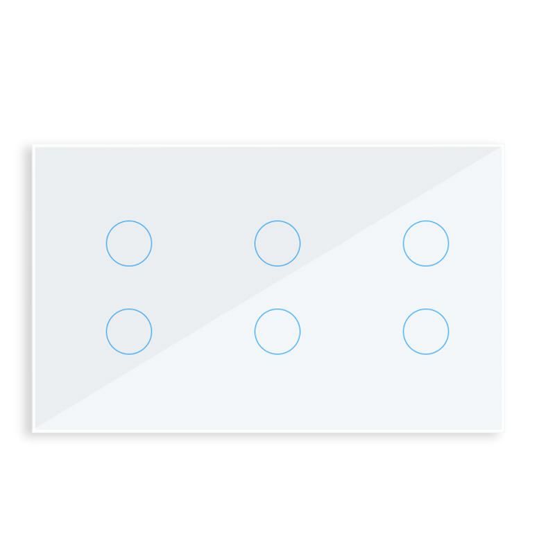 AUBESS Tuya WIFI Smart 147 Tipo Pannello Touch in Vetro Interruttore 6/8/10 Gang Interruttore da Parete per Luce Alexa Google Home Controllo App_voghion.com