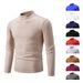 Men’s Slim-Fit Semi-Turtleneck Sweater – Minimalist Pullover For Layering, Lightweight & Wrinkle-Free (14 Versatile Colors)_voghion.com