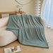Double Layer Taffeta Same Color Lambskin Car Blanket Gift Solid Color Sofa Blanket - 1PC_voghion.com