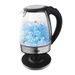 Hochwertiger Wasserkocher aus Borosilikatglas mit blauer LED – 2,0 l, schnelles Kochen, automatische Abschaltung, EU-Stecker, 2000 W, für Zuhause und das Büro_voghion.com