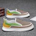 Herren 2025 Neue Sommer Atmungsaktive Faule Dicke Sohle Lässig Trendy Herren Leichte Ein-Fuß-Canvas-Schuhe_voghion.com