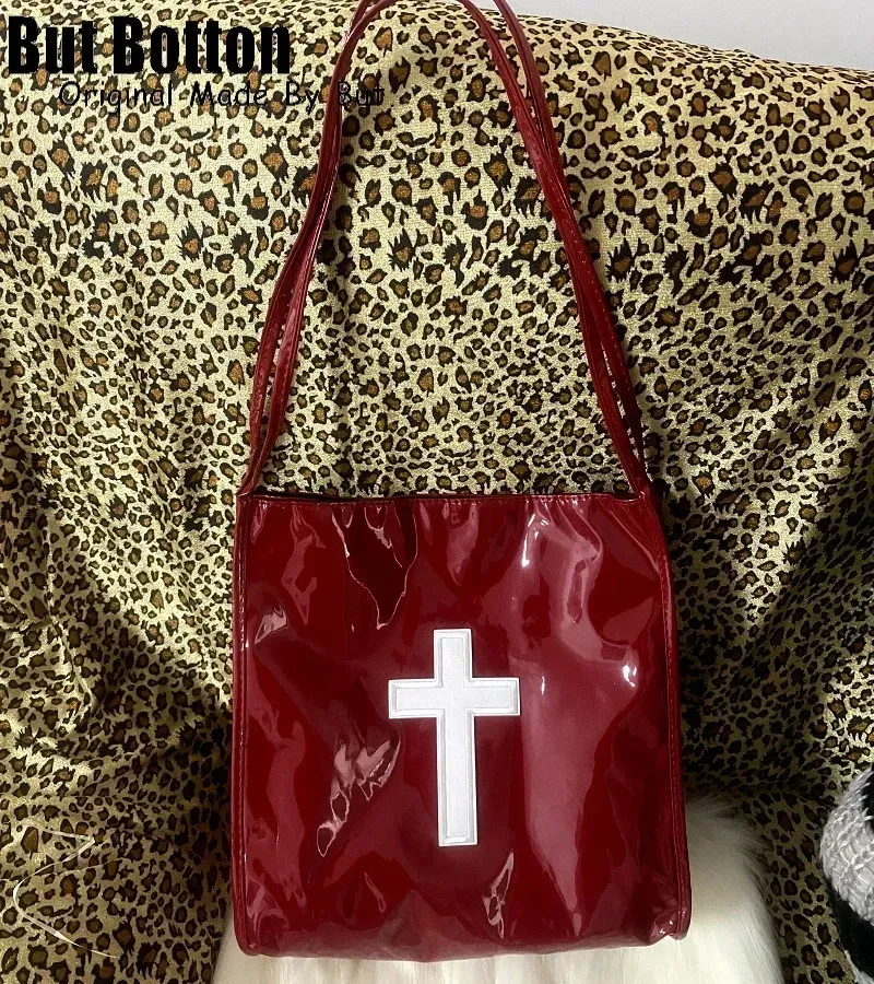 Haruku Donne Y2K Borse a Tracolla Tote Gotico Halloween Signore Metallo Punk Sottobraccio Borsa Grande Capacità Borsa a Mano Donna 241128_voghion.com