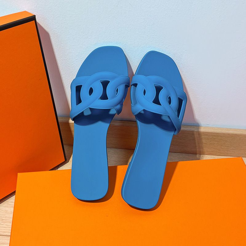 High Version Summer New Pig Nose Slippers Women's Fashion Flat Jelly Crystal Slides_voghion.com