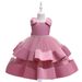 Vestito da principessa per mamma e bambini, gonna con fiocco e maniche, per bambine, costume da spettacolo_voghion.com
