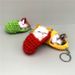 Porte-clés en forme de chat endormi, mignon, chaussons, peluche, pendentif de sac, porte-clés de voiture, simulation d'animal, petit cadeau_voghion.com