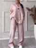 Women's Clothing Fashion Comfortable Loose Tops Wide Leg Pants Casual Cotton Linen Suit_voghion.com