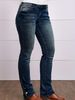 simple casual jeans stretch slim straight denim trousers women's embroidered jeans_voghion.com