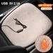 Cuscino riscaldato per auto in pelle scamosciata invernale, riscaldabile tramite USB, universale, per proteggere il sedile._voghion.com