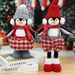 Adjustable Christmas Penguin Plush Toy - Festive Red & Gray Hat Decor For Home, Office, And Holiday Displays_voghion.com