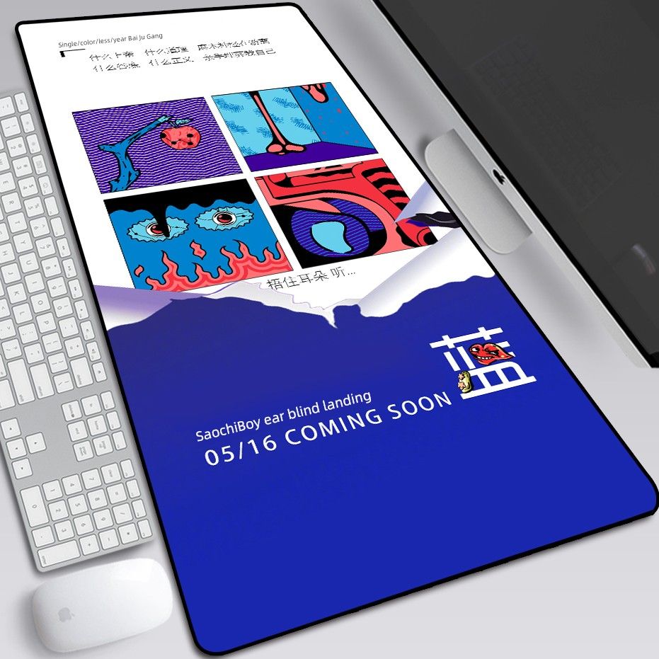 Tappetino per mouse da gioco extra large, antiscivolo, di qualità imbattibile, con orecchie carine e spesse, per scrivania e laptop._voghion.com