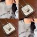 Sweater Versatile Retro Light Accessory Camera Niche Personality Pearl Necklace Brown Design Women's Long Chain_voghion.com
