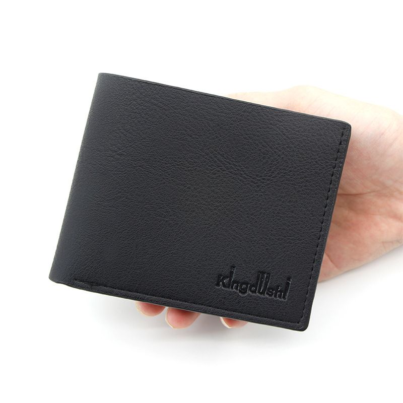 Wallet Card Cases Trendy Casual Simple Wallet Solid Color Large Capacity PU Coin Wallet Fashionable Men's Wallet_voghion.com