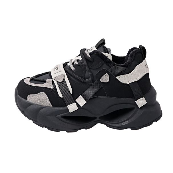 Cotton Shoes, Winter Dad Shoes With Plush Insulation, Thick Soled Women's Shoes_voghion.com