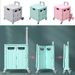 45L Foldable Shopping Grocery Cart Crate Box W/ Wheel Boot Cart Portable_voghion.com