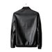 Customized Autumn/Winter Plus Fashion Solid Color Zipper Artificial Leather Casual Pu Jacket Men's_voghion.com