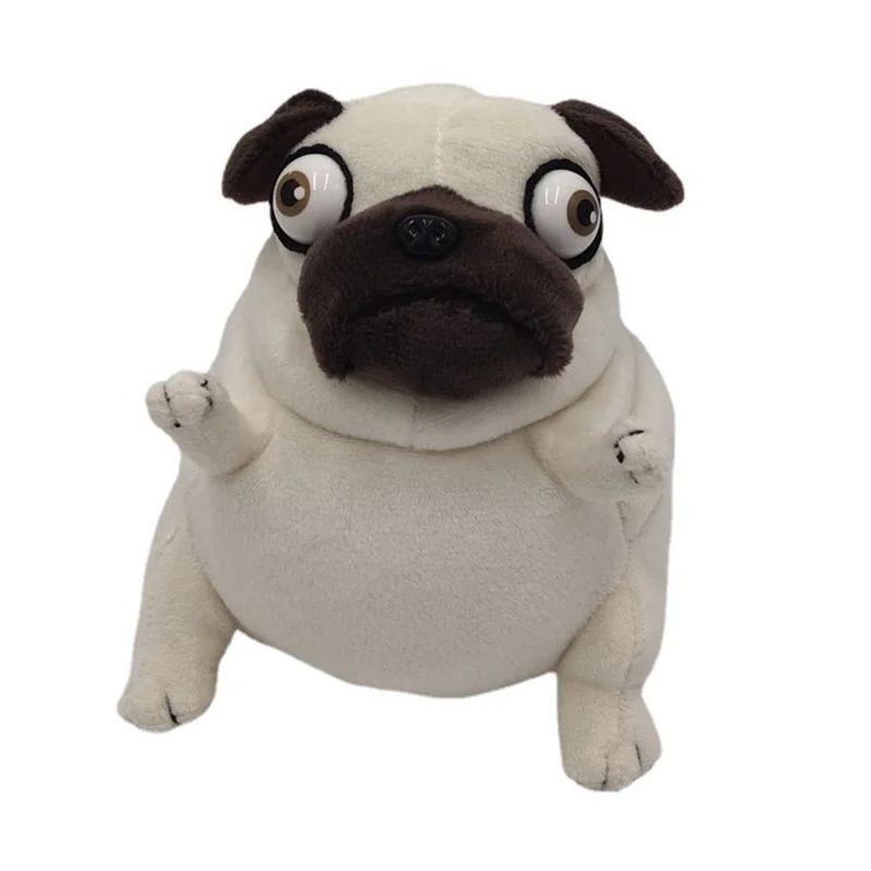 Jucării de pluș kawaii 15cm câinele elf gras Pug șezând câini Pug jucărie păpuși de pluș pentru copii cadou de ziua de naștere păpuși_voghion.com